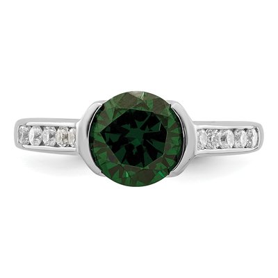 Sterling Silver CZ Bezel Ring – view 6