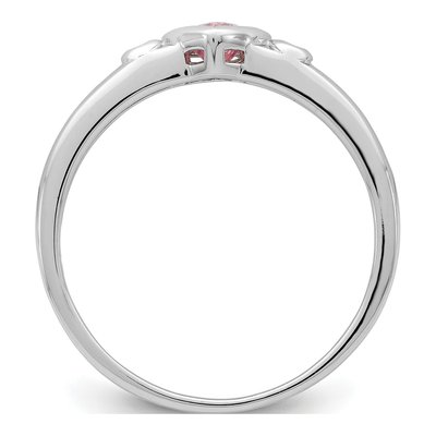 Sterling Silver CZ Heart Ring – view 3