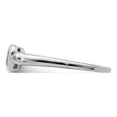 Sterling Silver CZ Heart Ring – view 4