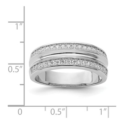 Men's Sterling Silver CZ Ring – view 6