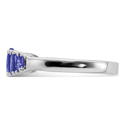 Sterling Silver Tanzanite 5-Stone Oval Ring – view 4