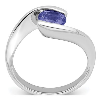 Sterling Silver Tanzanite Natural Bypass Ring – view 3