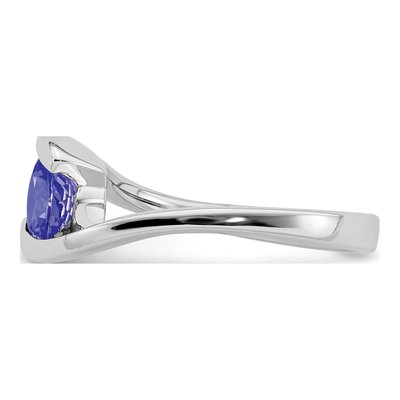 Sterling Silver Tanzanite Natural Bypass Ring – view 4