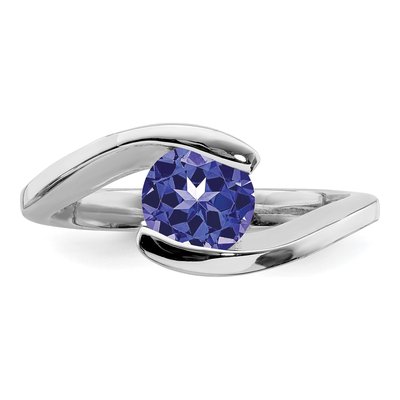 Sterling Silver Tanzanite Natural Bypass Ring – view 6