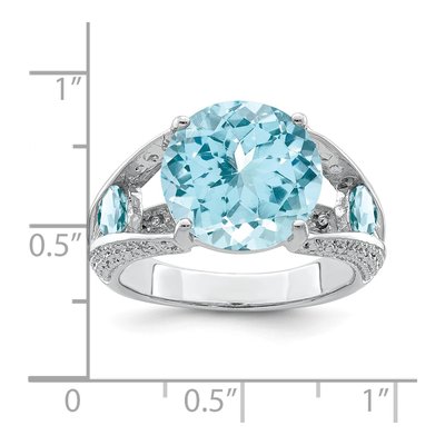 Sterling Silver Swiss Blue Topaz Lt Ring – view 5