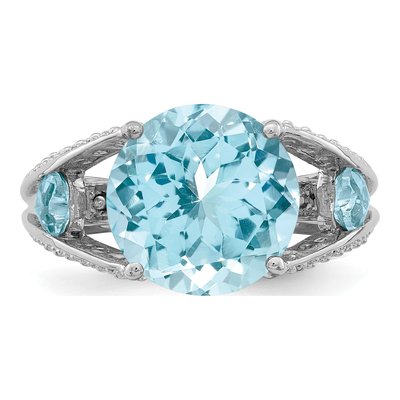 Sterling Silver Swiss Blue Topaz Lt Ring – view 6
