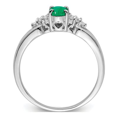 Sterling Silver Emerald Ring – view 3