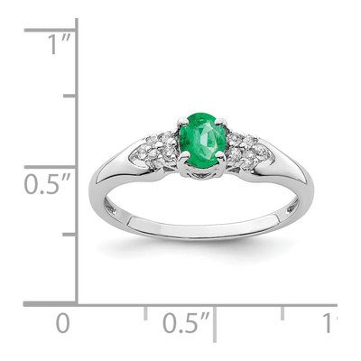 Sterling Silver Emerald Ring – view 4