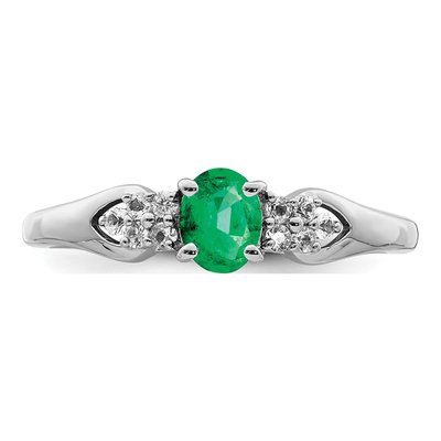 Sterling Silver Emerald Ring – view 6