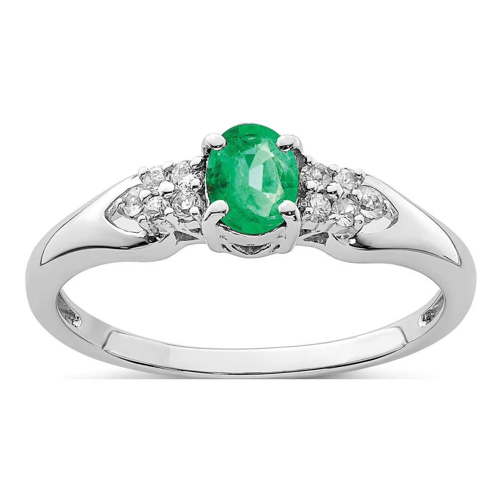 Sterling Silver Emerald Ring