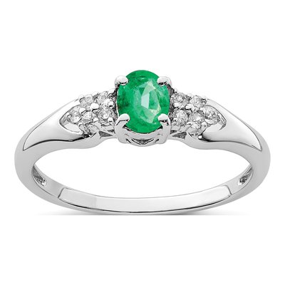 Sterling Silver Emerald Ring