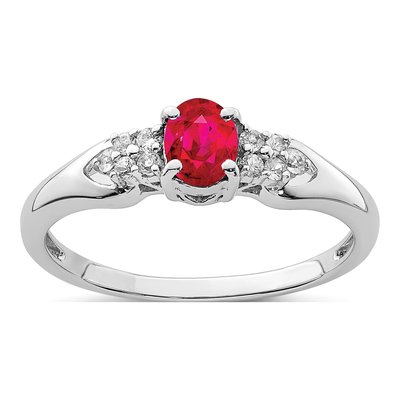 Sterling Silver Ruby Ring