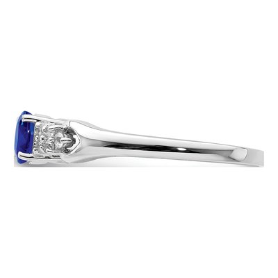 Sterling Silver Sapphire Ring – view 5