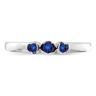 Sterling Silver Sapphire Natural Ring – view 6
