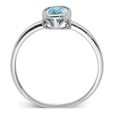 Sterling Silver Peridot Oval Ring – view 3