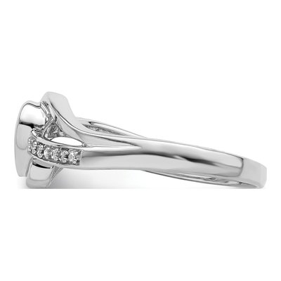 Sterling Silver Diamond Heart Ring – view 4