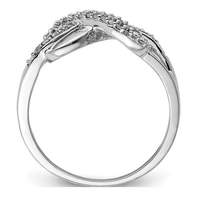 Sterling Silver 1/10 ct tw Diamond Infinity Ring – view 3
