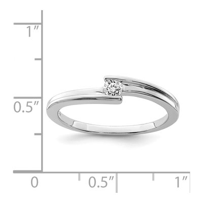 Sterling Silver 1/10 ct tw Diamond Ring – view 5