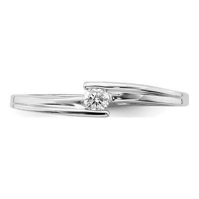 Sterling Silver 1/10 ct tw Diamond Ring – view 6