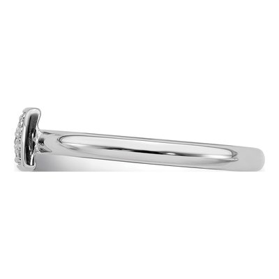 Sterling Silver 1/15 ct tw Diamond Cluster Ring – view 4