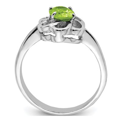 Sterling Silver Peridot Ring – view 3