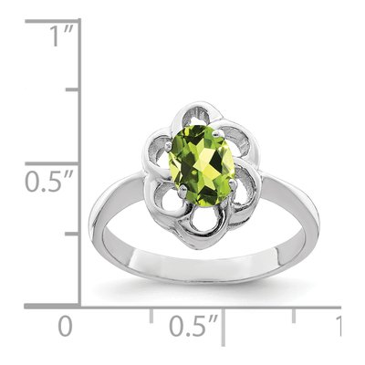Sterling Silver Peridot Ring – view 4