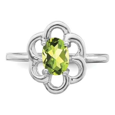 Sterling Silver Peridot Ring – view 6
