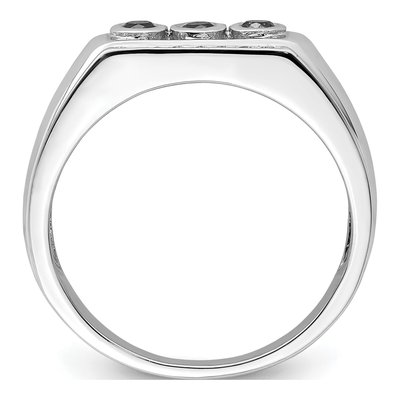 Men's Sterling Silver 1/4 ct tw Diamond Ring – view 3