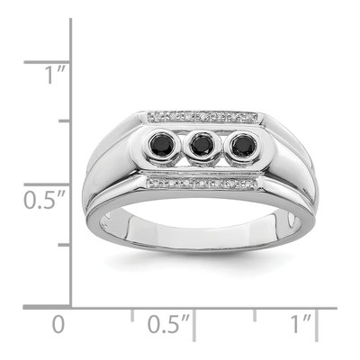 Men's Sterling Silver 1/4 ct tw Diamond Ring – view 5
