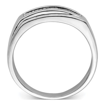 Men's Sterling Silver 1/10 ct tw Diamond Ring – view 3