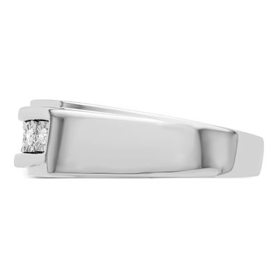 Men's Sterling Silver 1/10 ct tw Diamond Ring – view 4