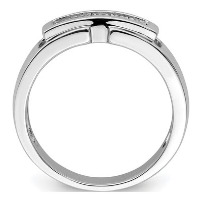 Men's Sterling Silver 1/20 ct tw Diamond Ring – view 3