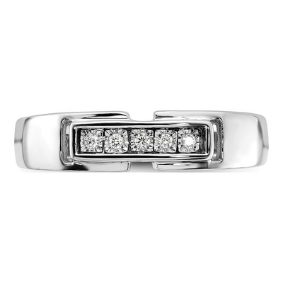 Men's Sterling Silver 1/20 ct tw Diamond Ring – view 6