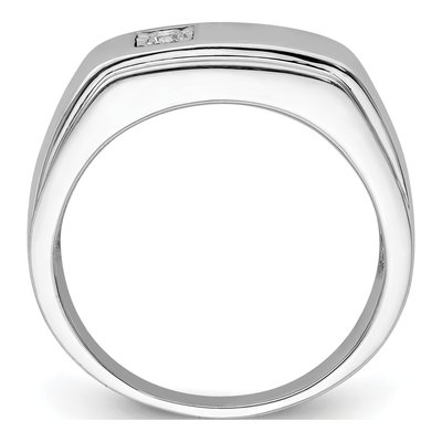 Men's Sterling Silver 1/20 ct tw Diamond Ring – view 3