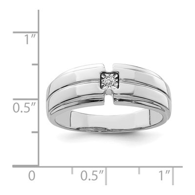 Men's Sterling Silver Diamond Ring – view 5
