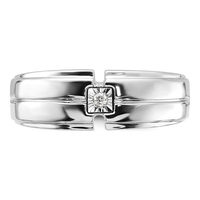 Men's Sterling Silver Diamond Ring – view 6