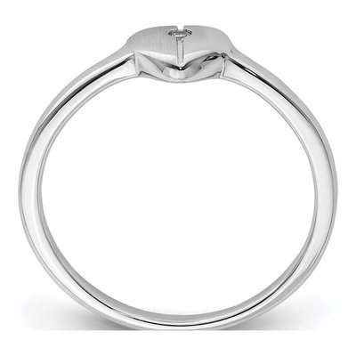 Sterling Silver CZ Girl's Heart Ring – view 3