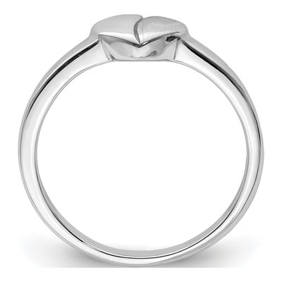 Sterling Silver Girls' Heart Ring – view 3