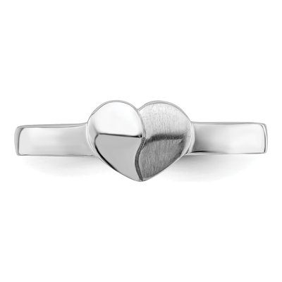 Sterling Silver Girls' Heart Ring – view 6