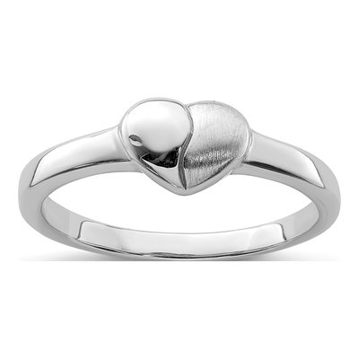 Sterling Silver Girls' Heart Ring