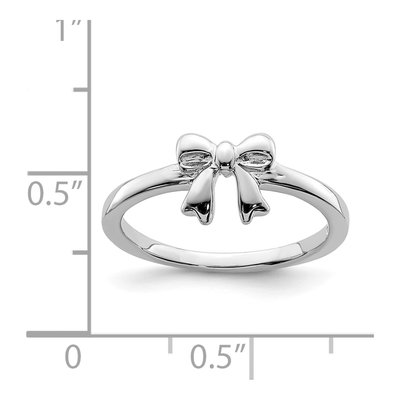 Sterling Silver Girl's Bow Ring – view 5
