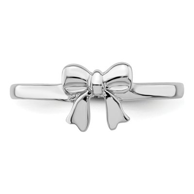 Sterling Silver Girl's Bow Ring – view 6