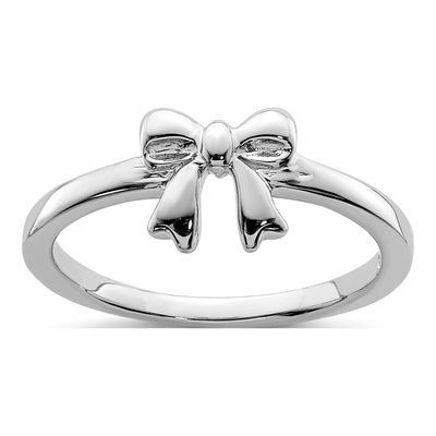 Sterling Silver Girl's Bow Ring