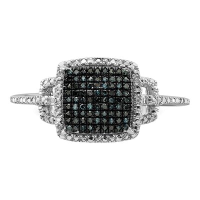 Sterling Silver 1/4 ct tw Diamond Ring – view 4