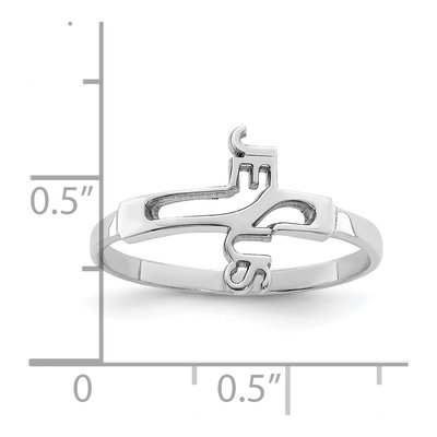 Sterling Silver Jesus Cross Ring – view 6