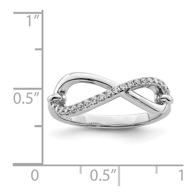 Sterling Silver CZ Infinity Ring – view 4