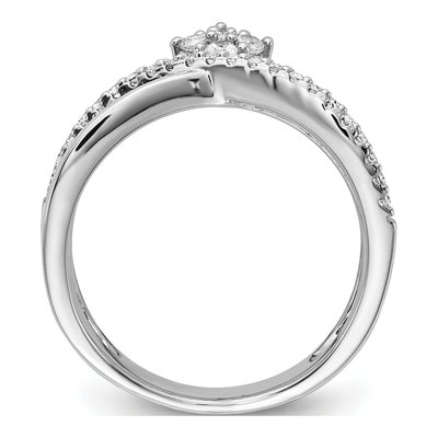 Sterling Silver CZ Shared-Prong Ring – view 3