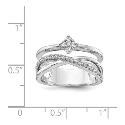 Sterling Silver CZ Shared-Prong Ring – view 4