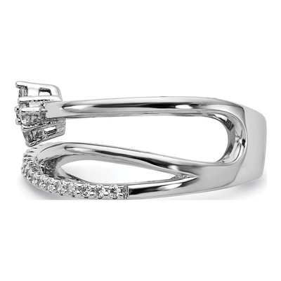 Sterling Silver CZ Shared-Prong Ring – view 5