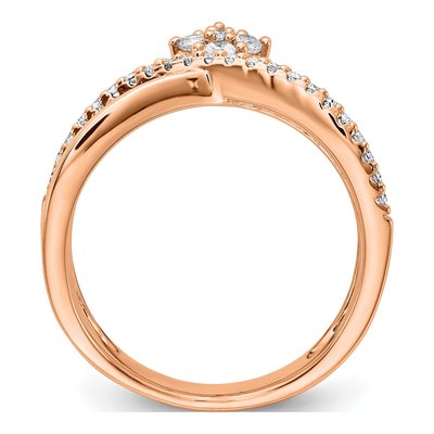 Rose Gold-Plated Sterling Silver CZ 27-Stone Ring – view 3